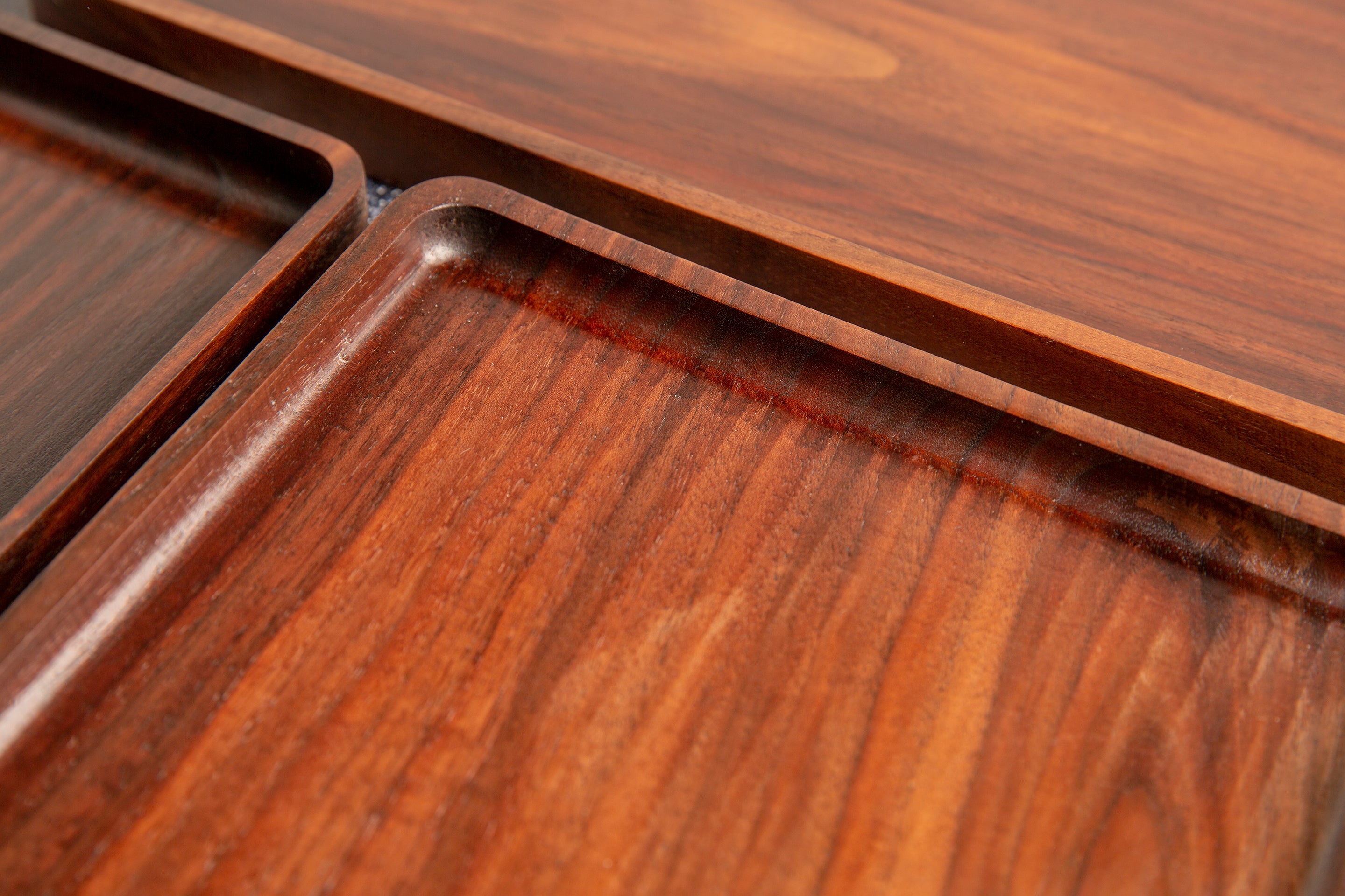 Walnut Modular Wood Trays