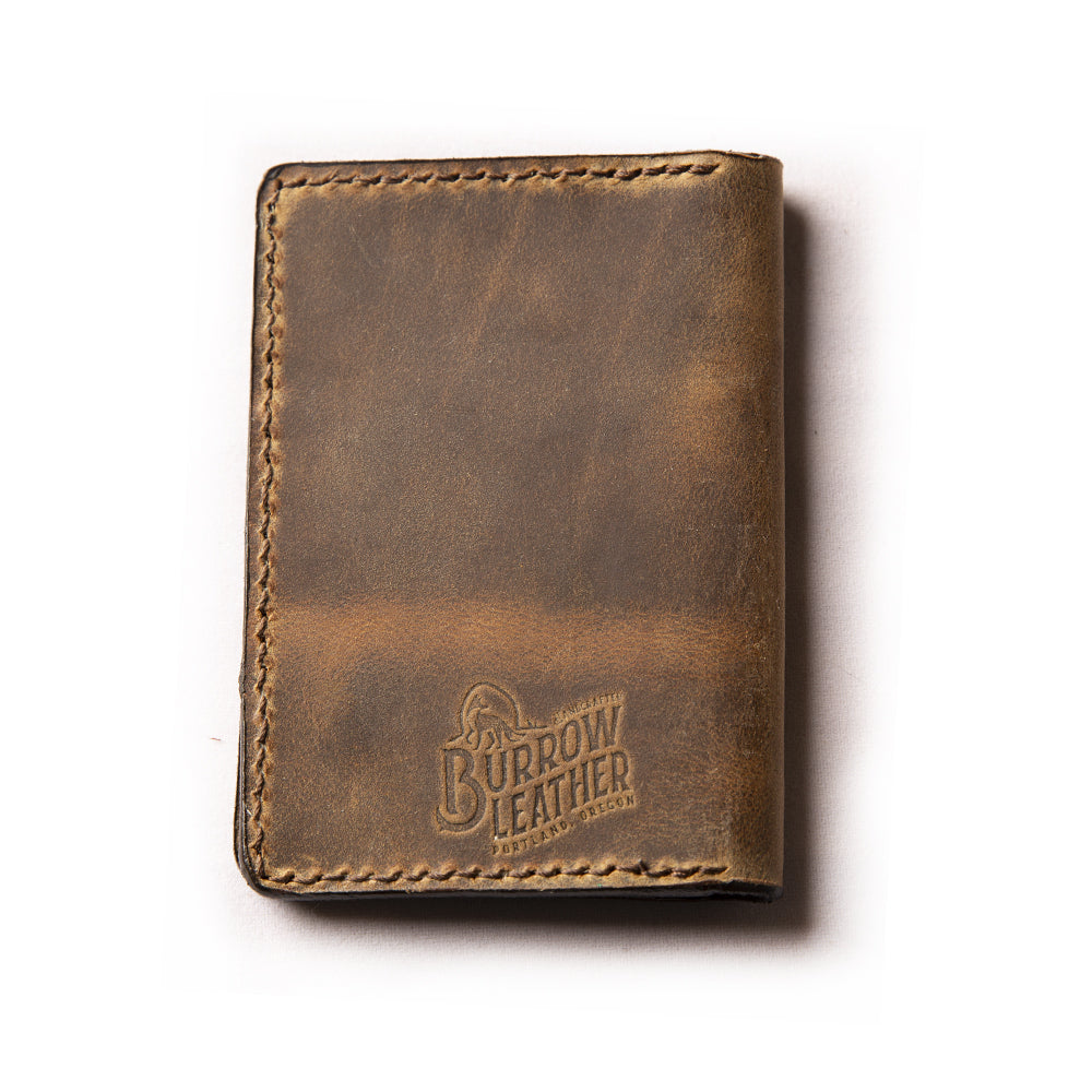 No. 501 Handcrafted Rugged Bi-Fold Wallet with Fastener.