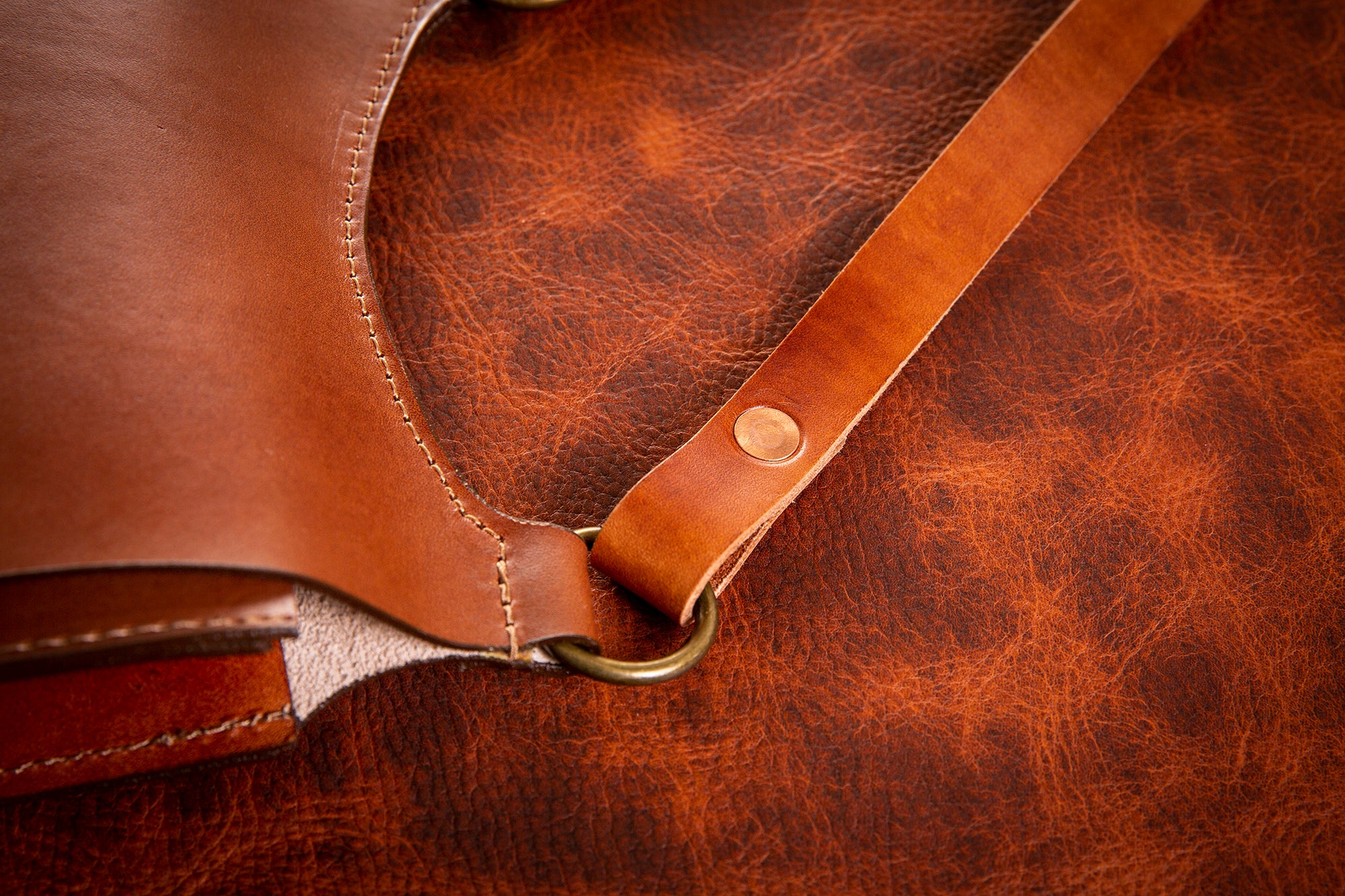 Old leather pocket saddle bags