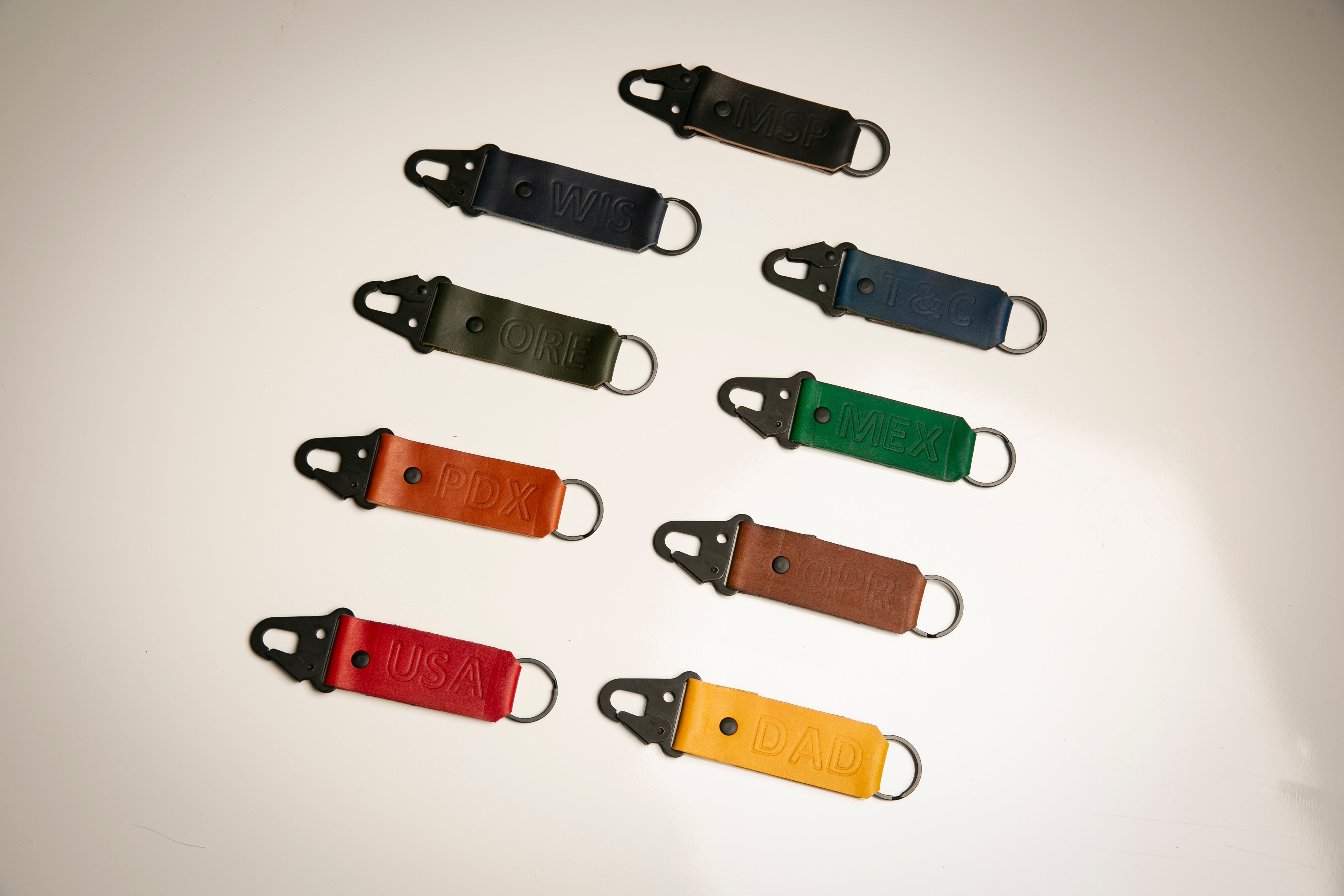 Handcrafted Tactical Leather Keychain
