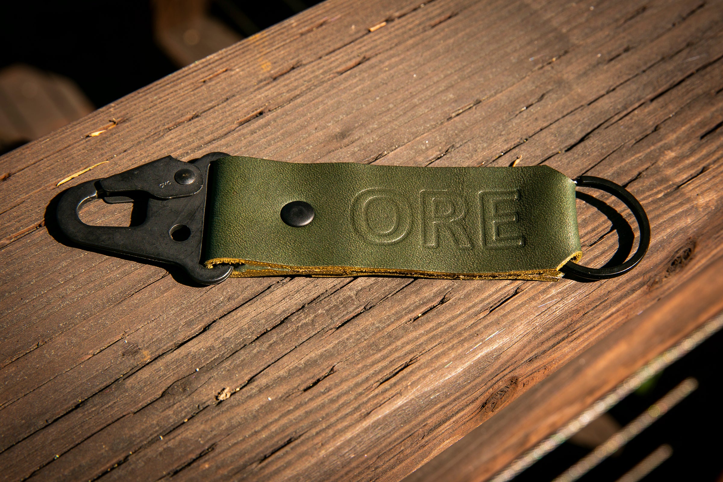 Handcrafted Tactical Leather Keychain
