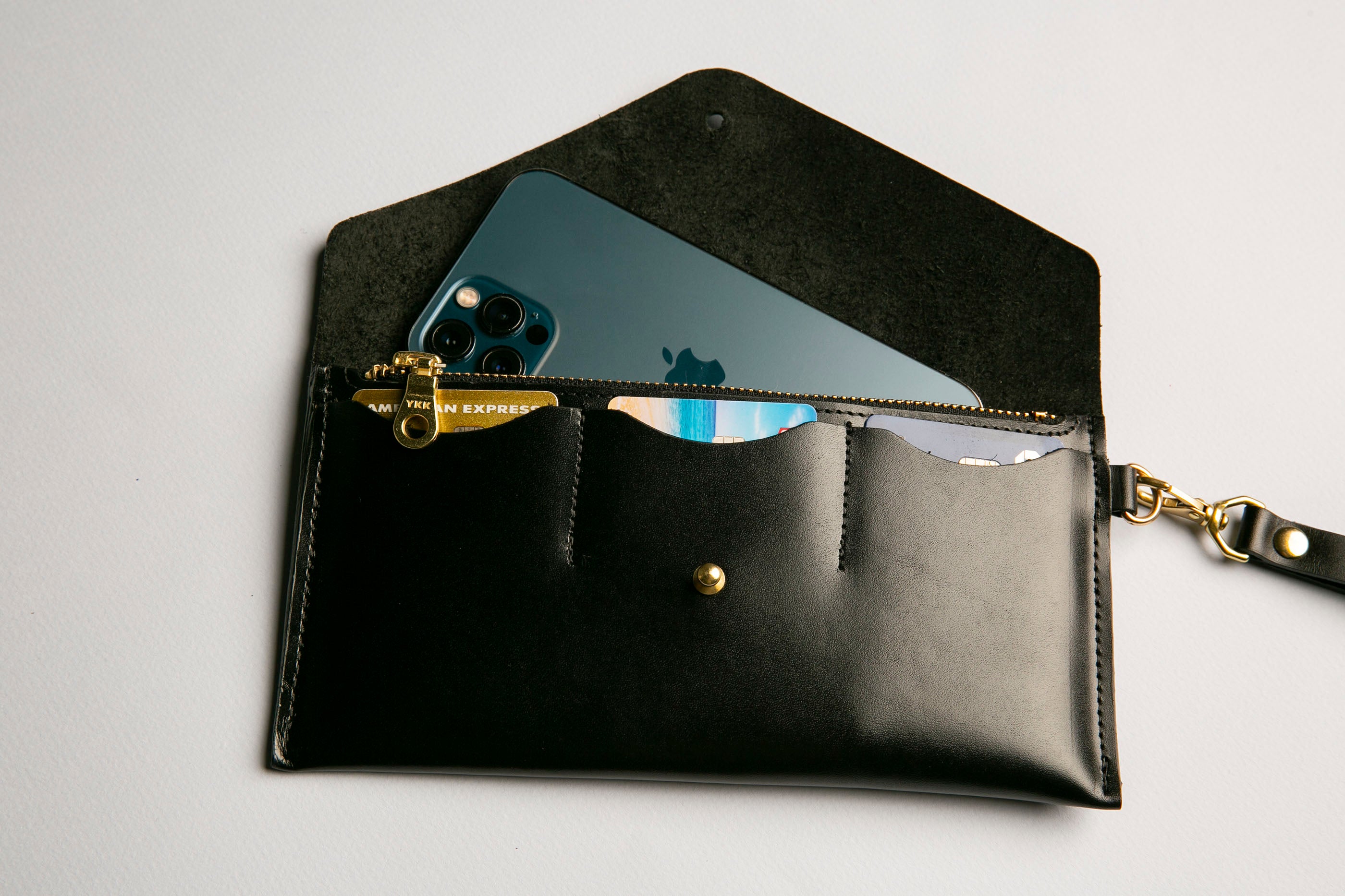 Leather Envelope Clutch/Belt Bag