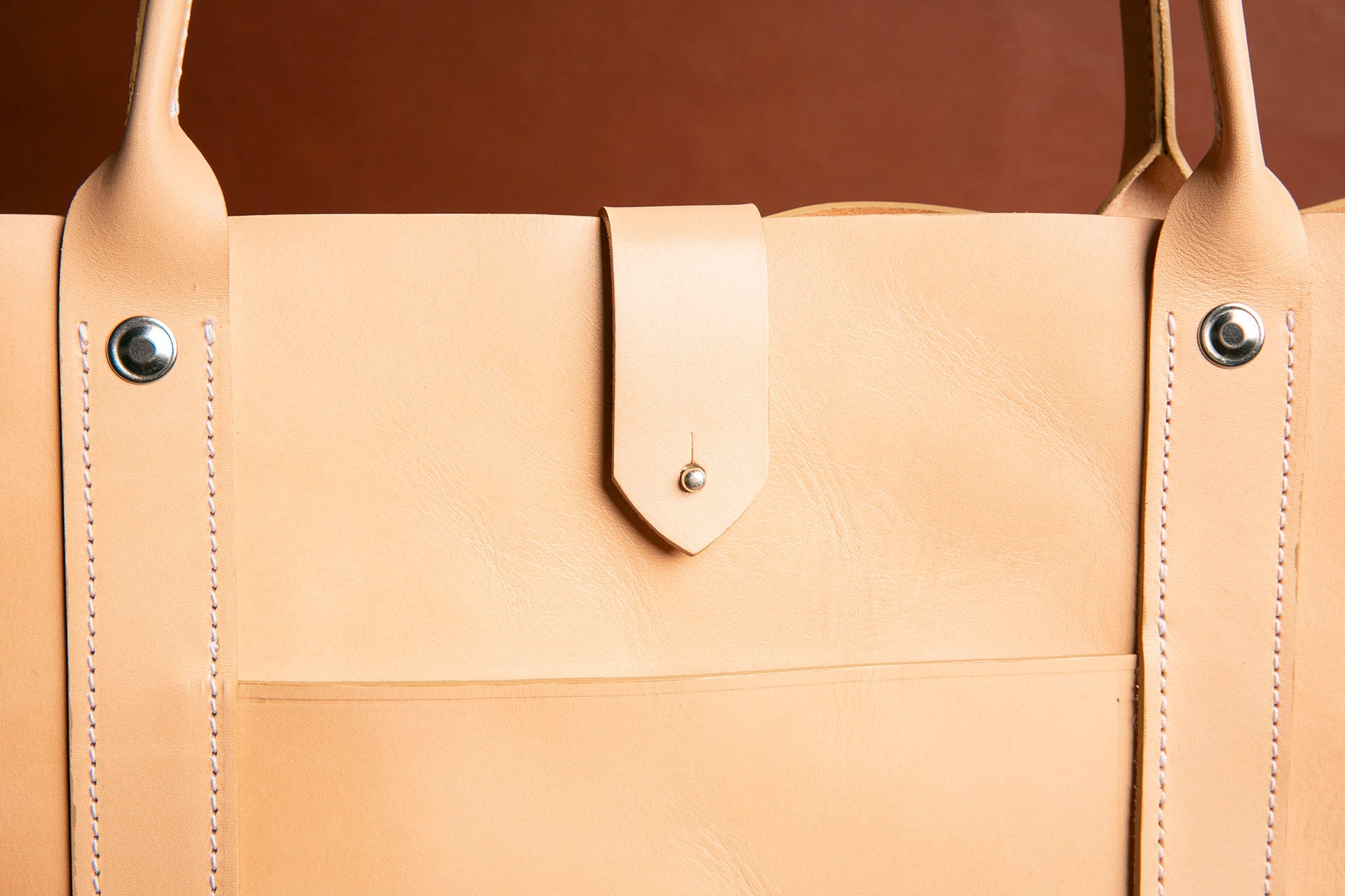 The City Tote | Leather bag in natural color