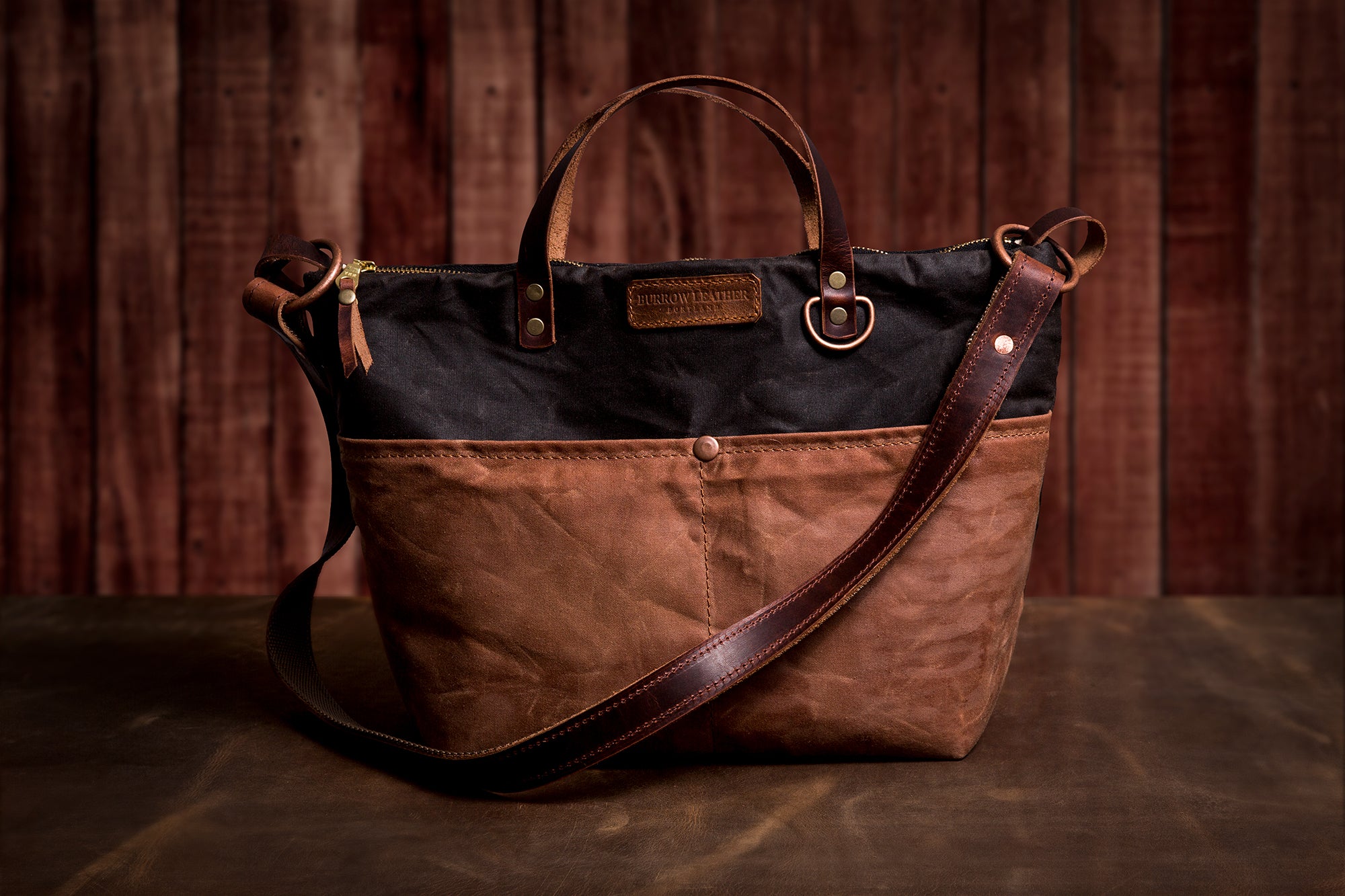 The Fremont. Handcrafted Waxed Canvas Shoulder Bag.
