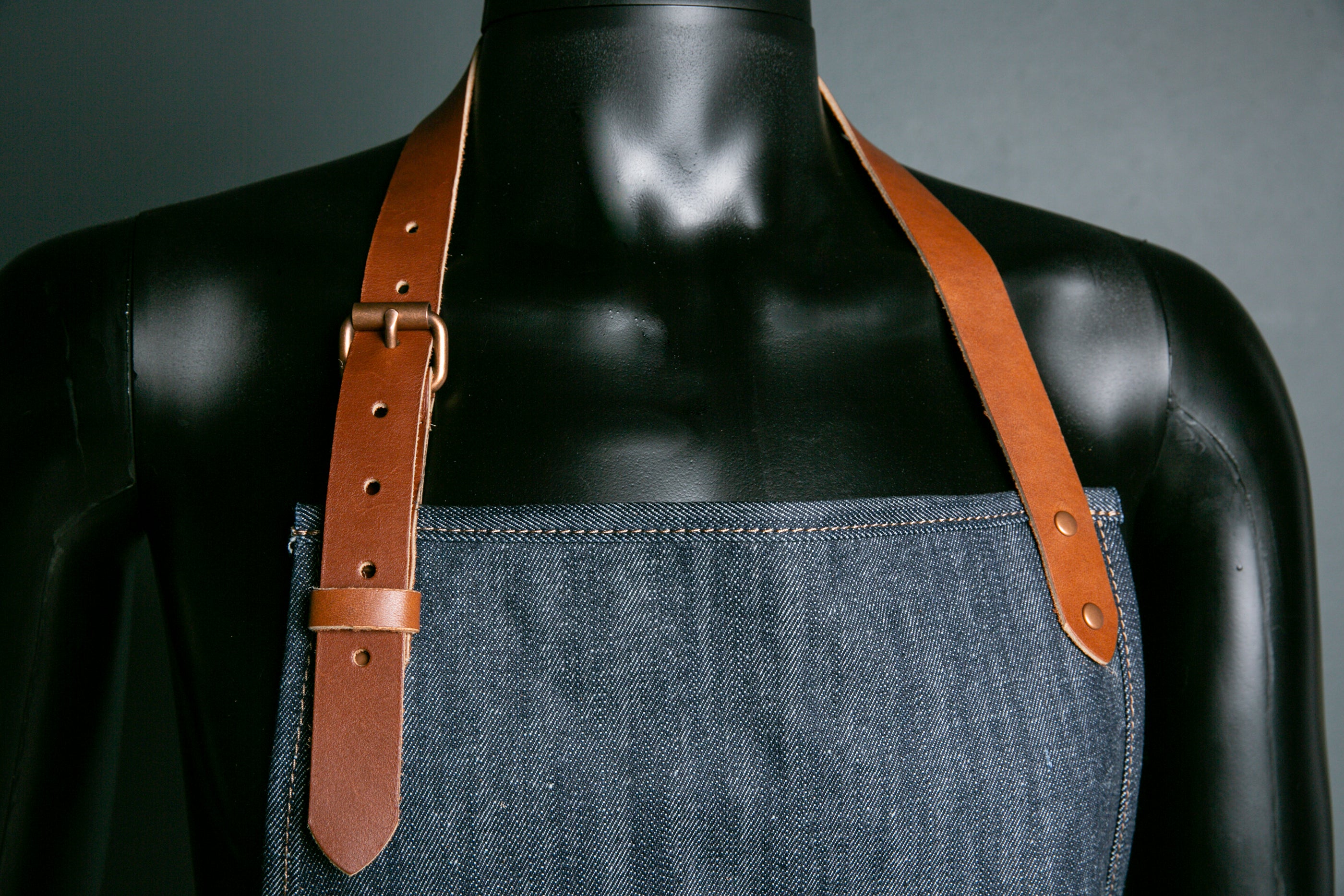 Denim and Leather Apron