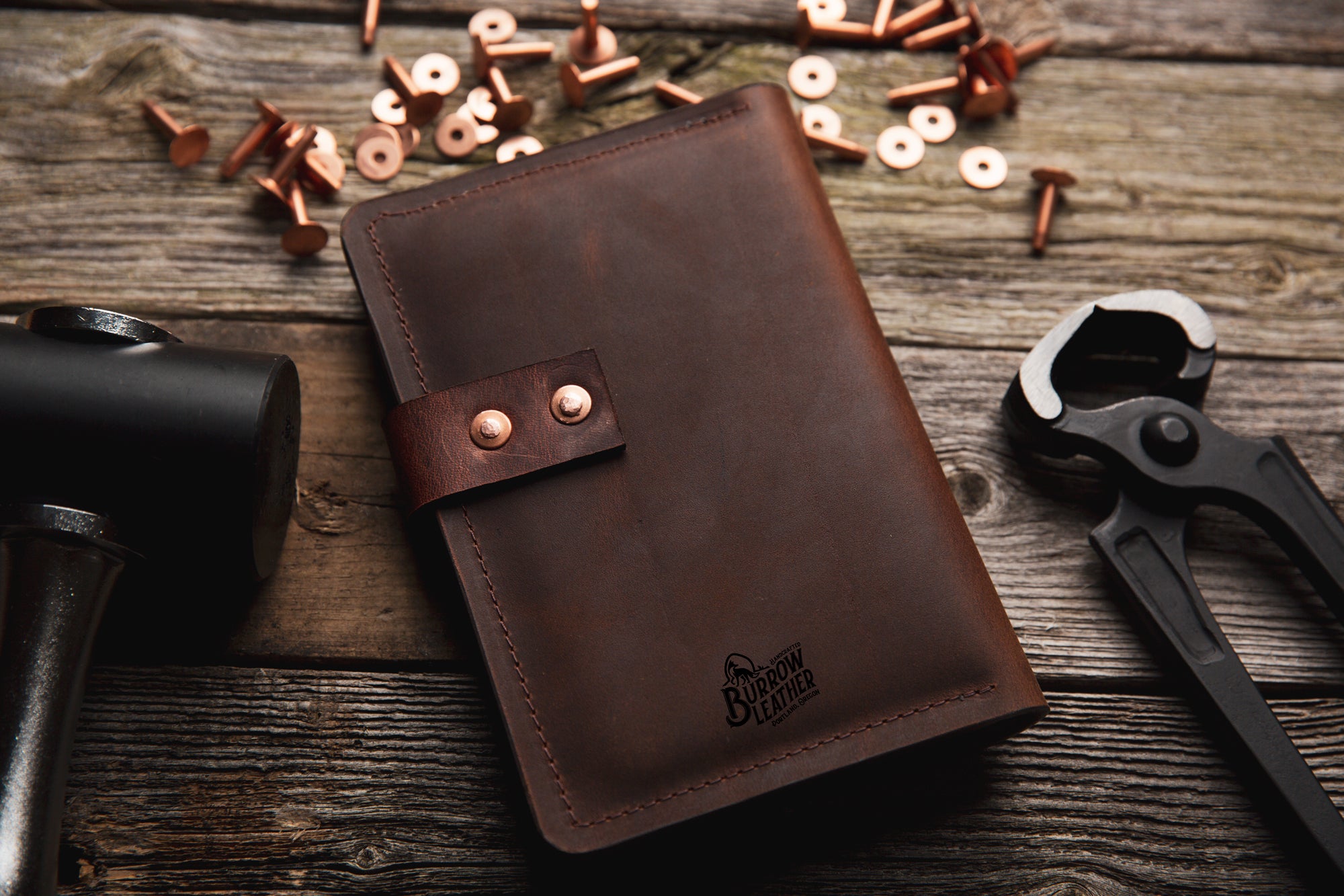 The Ranger's Journal. Handcrafted Leather Small Field Notes Cover.