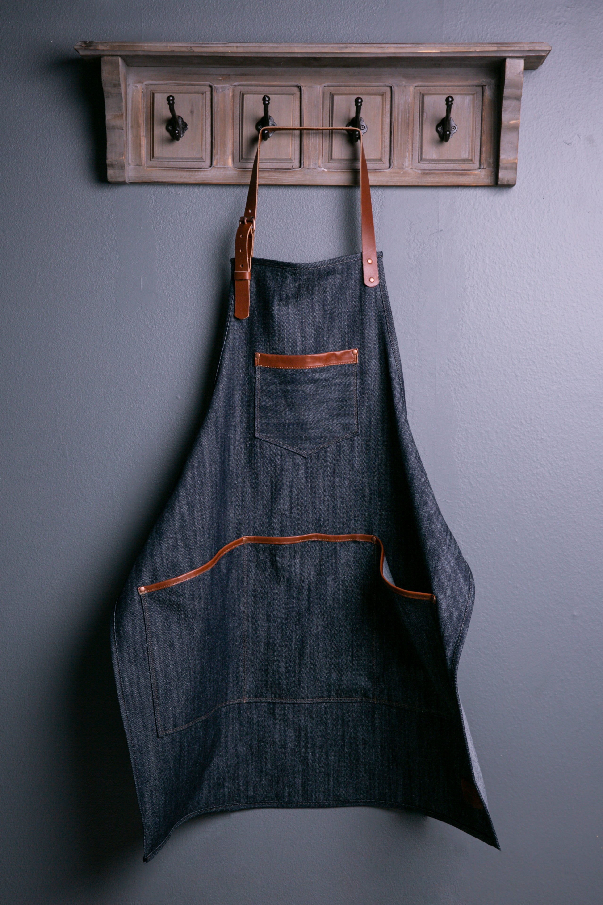 Denim and Leather Apron